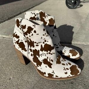 Altar'd State Cow PrintAnkle Booties